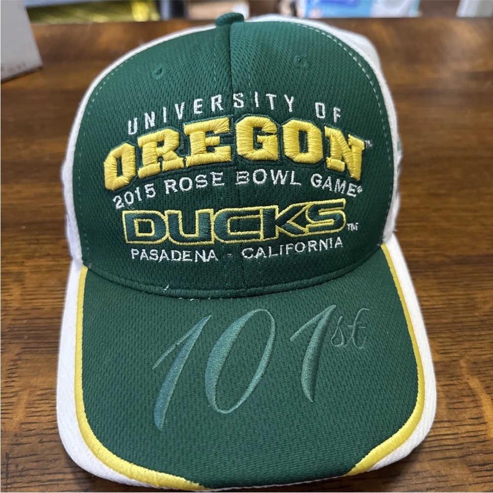 Vintage Oregon‎ Ducks Hat Cap Official Rose Bowl January 2015 Playoffs